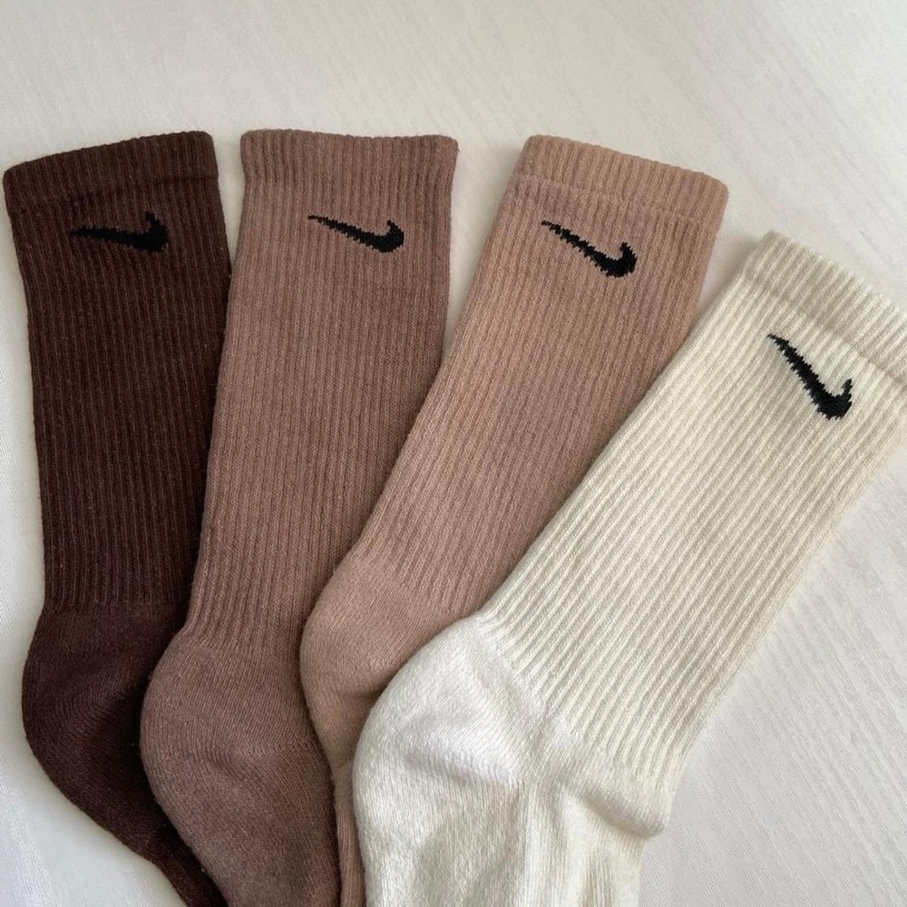 Custom Dyed Nike Crew Socks - Nude 4 Pack